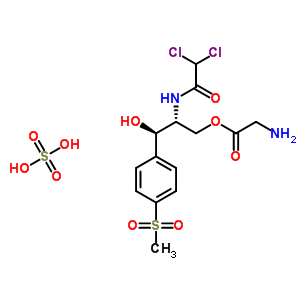 64082-41-3  (2R,3R)-2-[(dichloroacetyl)amino]-3-hydroxy-3-[4-(methylsulfonyl)phenyl]propyl glycinate sulfate (1:1)