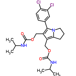 74296-42-7  [5-(3,4-dichlorophenyl)-2,3-dihydro-1H-pyrrolizine-6,7-diyl]dimethanediyl bis(propan-2-ylcarbamate)