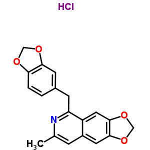 20226-08-8  5-(1,3-benzodioxol-5-ylmethyl)-7-methyl[1,3]dioxolo[4,5-g]isoquinoline hydrochloride (1:1)