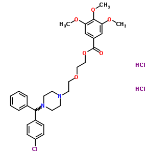 20541-83-7  2-(2-{4-[(4-chlorophenyl)(phenyl)methyl]piperazin-1-yl}ethoxy)ethyl 3,4,5-trimethoxybenzoate dihydrochloride
