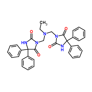 21410-09-3  3,3'-[(ethylimino)dimethanediyl]bis(5,5-diphenylimidazolidine-2,4-dione)