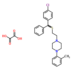 22663-49-6  1-(2-{[(4-chlorophenyl)(phenyl)methyl]sulfanyl}ethyl)-4-(2-methylphenyl)piperazine ethanedioate (1:1)