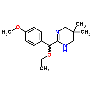 33213-82-0  2-[ethoxy(4-methoxyphenyl)methyl]-5,5-dimethyl-1,4,5,6-tetrahydropyrimidine