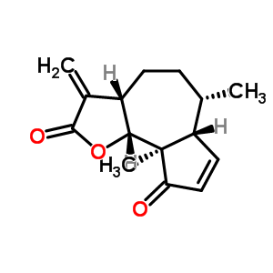 509-93-3  (3aS,6S,6aR,9aR,9bR)-6,9a-ثنائي ميثيل-3-methylidene-3,3a,4,5,6,6a,9a,9b-octahydroazuleno[4,5-b]furan-2,9-dione