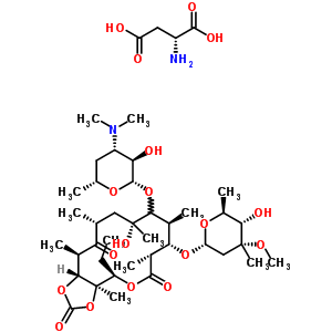 55171-82-9  (2R)-2-aminobutanedioic acid - (3aR,4R,7R,8S,9S,11R,13R,15R,15aR)-10-{[(2S,3R,4S,6R)-4-(dimethylamino)-3-hydroxy-6-methyltetrahydro-2H-pyran-2-yl]oxy}-4-ethyl-11-hydroxy-8-{[(2R,4R,5S,6S)-5-hydroxy-4-methoxy-4,6-dimethyltetrahydro-2H-pyran-2-yl]oxy}-3a,7,