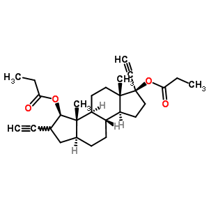 56470-64-5;64682-10-6  (1R,3aS,3bR,5aS,8R,8aS,8bS,10aS)-1,7-diethynyl-8a,10a-dimethylhexadecahydrodicyclopenta[a,f]naphthalene-1,8-diyl dipropanoate