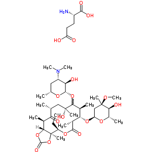 60934-27-2  (2S)-2-aminopentanedioic acid - (3aR,4R,7R,8S,9S,11R,13R,15R,15aR)-10-{[(2S,3R,4S,6R)-4-(dimethylamino)-3-hydroxy-6-methyltetrahydro-2H-pyran-2-yl]oxy}-4-ethyl-11-hydroxy-8-{[(2R,4R,5S,6S)-5-hydroxy-4-methoxy-4,6-dimethyltetrahydro-2H-pyran-2-yl]oxy}-3a,7