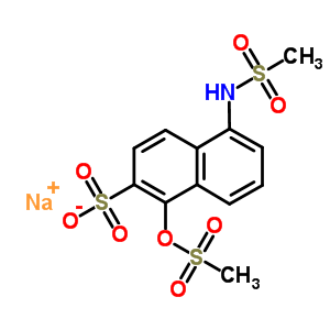 62587-74-0  sodium 5-[(methylsulfonyl)amino]-1-[(methylsulfonyl)oxy]naphthalene-2-sulfonate
