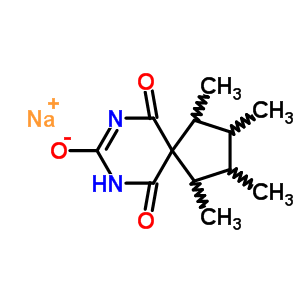 63990-07-8  sodium 1,2,3,4-tetramethyl-6,10-dioxo-7,9-diazaspiro[4.5]dec-7-en-8-olate