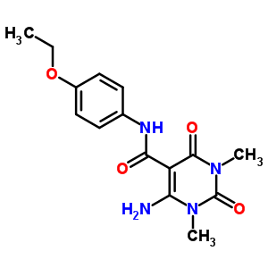 64467-24-9  6-amino-N-(4-ethoxyphenyl)-1,3-dimethyl-2,4-dioxo-1,2,3,4-tetrahydropyrimidine-5-carboxamide