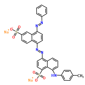 68683-27-2  disodium 8-[(4-methylphenyl)amino]-4-[(E)-{4-[(E)-phenyldiazenyl]-6-sulfonatonaphthalen-1-yl}diazenyl]naphthalene-1-sulfonate