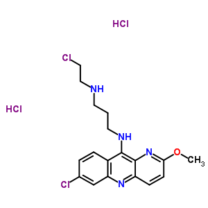 12798-09-3;36167-69-8  N-(2-chloroethyl)-N'-(7-chloro-2-methoxybenzo[b][1,5]naphthyridin-10-yl)propane-1,3-diamine dihydrochloride