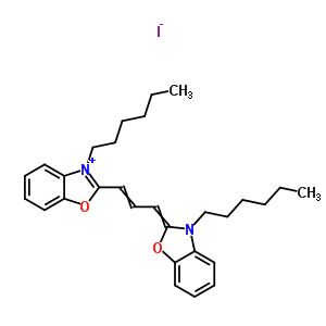 141608-95-9;53213-82-4;54501-79-0;63596-48-5  3-hexyl-2-[3-(3-hexyl-1,3-benzoxazol-2(3H)-ylidene)prop-1-en-1-yl]-1,3-benzoxazol-3-ium iodide