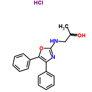 20503-77-9  1-[(4,5-diphenyl-1,3-oxazol-2-yl)amino]propan-2-ol hydrochloride (1:1)