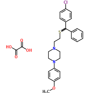 23905-02-4  1-(2-{[(4-chlorophenyl)(phenyl)methyl]sulfanyl}ethyl)-4-(4-methoxyphenyl)piperazine ethanedioate (1:1)