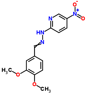 28058-37-9  2-[2-(3,4-dimethoxybenzylidene)hydrazinyl]-5-nitropyridine
