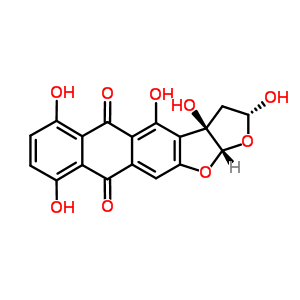 31456-72-1  (2R,3aR,12aS)-2,3a,4,6,9-pentahydroxy-2,3,3a,12a-tetrahydroanthra[2,3-b]furo[3,2-d]furan-5,10-dione