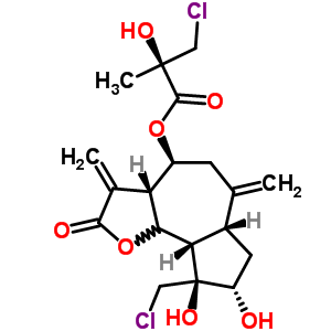 37006-36-3;38290-02-7;60134-08-9  (3aR,4S,6aR,8S,9S,9aS)-9-(chloromethyl)-8,9-dihydroxy-3,6-dimethylidene-2-oxododecahydroazuleno[4,5-b]furan-4-yl (2R)-3-chloro-2-hydroxy-2-methylpropanoate