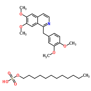 37933-68-9  dodecyl hydrogen sulfate - 1-(3,4-dimethoxybenzyl)-6,7-dimethoxyisoquinoline (1:1)
