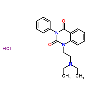 53412-84-3  1-[2-(diethylamino)ethyl]-3-phenylquinazoline-2,4(1H,3H)-dione hydrochloride (1:1)