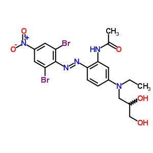 63467-23-2  N-{2-[(E)-(2,6-dibromo-4-nitrophenyl)diazenyl]-5-[(2,3-dihydroxypropyl)(ethyl)amino]phenyl}acetamide