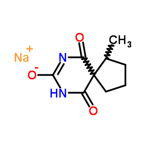 63990-03-4  sodium 1-methyl-6,10-dioxo-7,9-diazaspiro[4.5]dec-7-en-8-olate