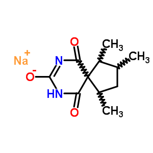 63990-09-0  sodium 1,2,4-trimethyl-6,10-dioxo-7,9-diazaspiro[4.5]dec-7-en-8-olate