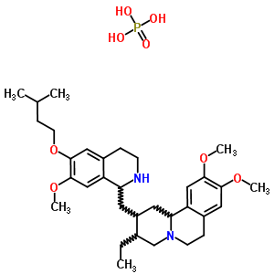 64048-68-6  7',10,11-trimethoxy-6'-(3-methylbutoxy)emetan phosphate (1:1)