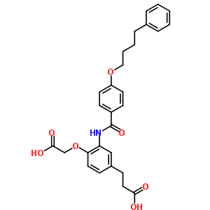 108806-41-3  3-[4-(carboxymethoxy)-3-{[4-(4-phenylbutoxy)benzoyl]amino}phenyl]propanoic acid