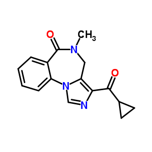 122321-05-5  3-(cyclopropylcarbonyl)-5-methyl-4,5-dihydro-6H-imidazo[1,5-a][1,4]benzodiazepin-6-one