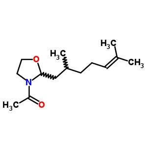 39785-81-4;61168-60-3  1-[2-(2,6-dimethylhept-5-en-1-yl)-1,3-oxazolidin-3-yl]ethanone