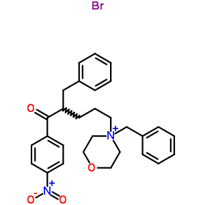 470-77-9  4-benzyl-4-[4-benzyl-5-(4-nitrophenyl)-5-oxopentyl]morpholin-4-ium bromide