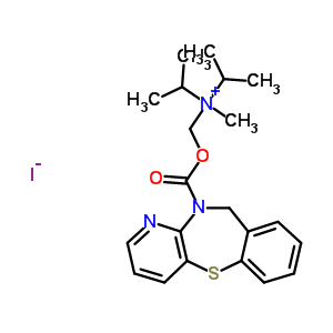 63977-43-5  N-methyl-N-(propan-2-yl)-N-{[(pyrido[3,2-b][1,4]benzothiazepin-11(10H)-ylcarbonyl)oxy]methyl}propan-2-aminium iodide