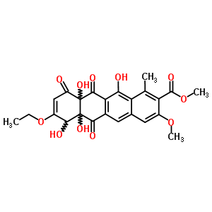 79495-72-0  methyl 8-ethoxy-6a,7,10a,12-tetrahydroxy-3-methoxy-1-methyl-6,10,11-trioxo-6,6a,7,10,10a,11-hexahydrotetracene-2-carboxylate