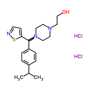 88247-59-0  2-(4-{[4-(propan-2-yl)phenyl](1,2-thiazol-5-yl)methyl}piperazin-1-yl)ethanol dihydrochloride