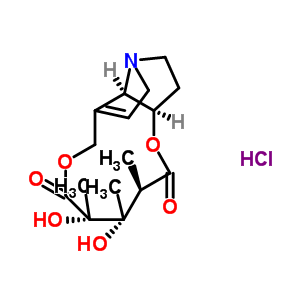 901-82-6  chlorowodorek (3R,4R,5R,13aR,13bR)-4,5-dihydroksy-3,4,5-trimetylo-4,5,8,10,12,13,13a,13b-oktahydro-2H-[1,6]dioksacyklundecino[2,3,4-gh]pirolizyno-2,6(3H)-dionu (1:1)