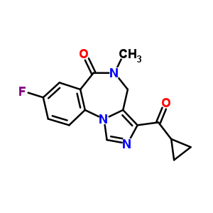 122321-07-7  3-(cyclopropylcarbonyl)-8-fluoro-5-methyl-4,5-dihydro-6H-imidazo[1,5-a][1,4]benzodiazepin-6-one