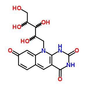 37333-48-5  1-deoxy-1-(2,4,8-trioxo-1,3,4,8-tetrahydropyrimido[4,5-b]quinolin-10(2H)-yl)pentitol