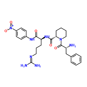 64815-81-2  (2S)-N-{(2S)-5-[(diaminomethylidene)amino]-1-[(4-nitrophenyl)amino]-1-oxopentan-2-yl}-1-(D-phenylalanyl)piperidine-2-carboxamidato(3-)