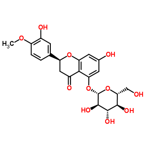 69651-80-5  (2S)-7-hydroxy-2-(3-hydroxy-4-methoxyphenyl)-4-oxo-3,4-dihydro-2H-chromen-5-yl beta-D-glucopyranoside