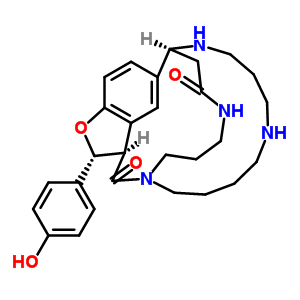 71461-13-7  (3R,3aR,15S)-3-(4-hydroxyphenyl)-3,3a,6,7,8,9,10,11,12,13,14,15-dodecahydro-4H-1,16-etheno-5,15-(propanoiminoethano)furo[3,4-l][1,5,10]triazacyclohexadecine-4,21-dione