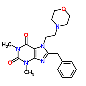 7558-14-7  8-benzyl-1,3-dimethyl-7-[2-(morpholin-4-yl)ethyl]-3,7-dihydro-1H-purine-2,6-dione
