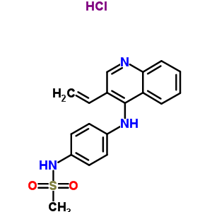 75775-83-6  N-{4-[(3-ethenylquinolin-4-yl)amino]phenyl}methanesulfonamide hydrochloride (1:1)
