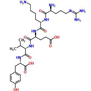 75957-60-7  N~5~-(diaminomethylidene)-L-ornithyl-L-lysyl-L-alpha-glutamyl-L-valyl-L-tyrosine