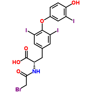 76970-94-0  N-(bromoacetyl)-O-(4-hydroxy-3-iodophenyl)-3,5-diiodo-L-tyrosine