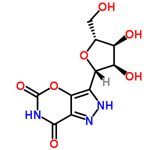 90524-84-8  (1S)-1,4-anhydro-1-(5,7-dioxo-2,5,6,7-tetrahydropyrazolo[3,4-e][1,3]oxazin-3-yl)-D-ribitol