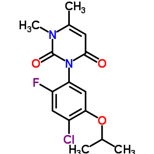 114169-03-8  3-[4-chloro-2-fluoro-5-(propan-2-yloxy)phenyl]-1,6-dimethylpyrimidine-2,4(1H,3H)-dione