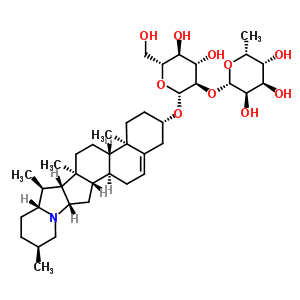 472-51-5  (3beta)-solanid-5-en-3-yl 2-O-(6-deoxy-beta-D-gulopyranosyl)-beta-D-glucopyranoside
