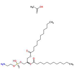 53695-34-4  3-{[(2-aminoethoxy)(hydroxy)phosphoryl]oxy}-2-(dodecanoyloxy)propyl dodecanoate acetate (1:1)