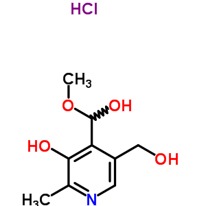 55582-17-7  4-[hydroxy(methoxy)methyl]-5-(hydroxymethyl)-2-methylpyridin-3-ol hydrochloride (1:1)